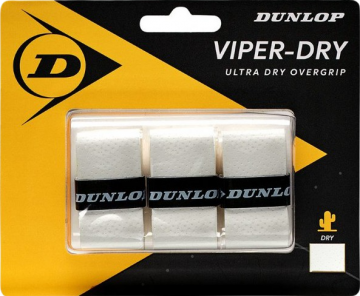 Dunlop d tac viper dry overgrip 3 stuks white
