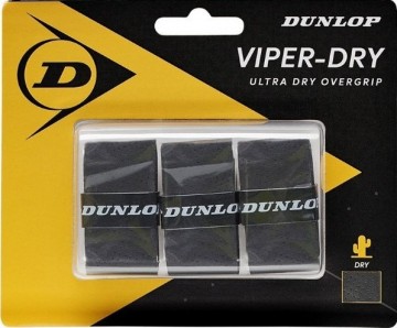 Dunlop d tac viper dry overgrip 3 stuks zwart